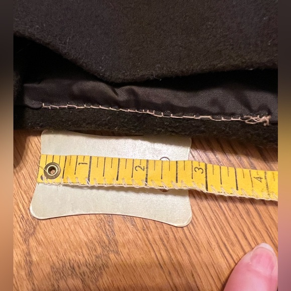 ‼️SOLD‼️ Esprit PEA COAT- Wool- Ladies Classic Chocolate Brown- XL w/ Scarf 🧣 - Picture 15 of 16